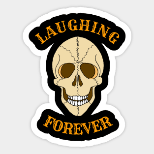 Skull Lover T Shirt LAUGHING FOREVER by ScottyGaaDo Sticker